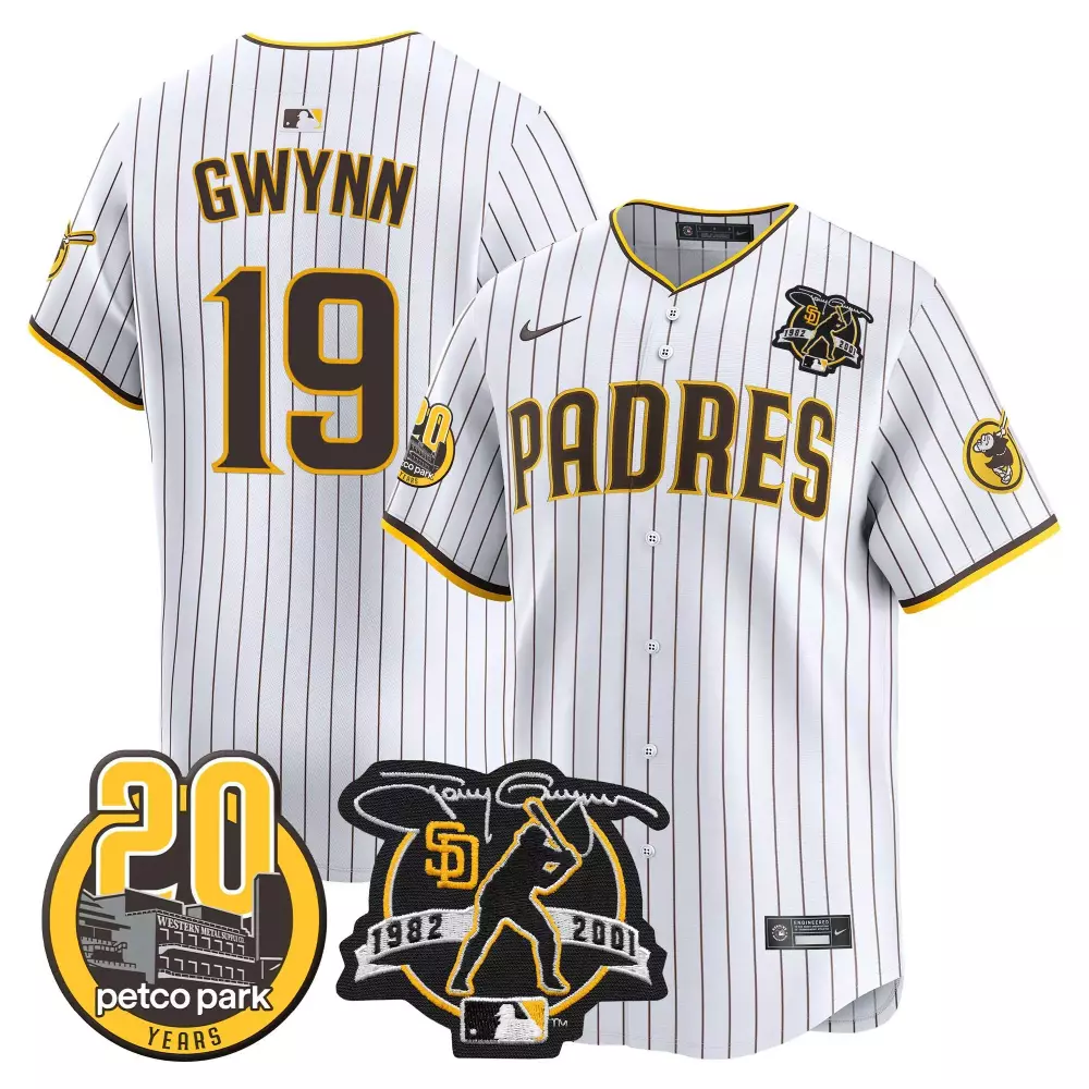 tony gwynn white mens san diego padres tony gwynn faithful patch vapor premier limited jersey n all stitched