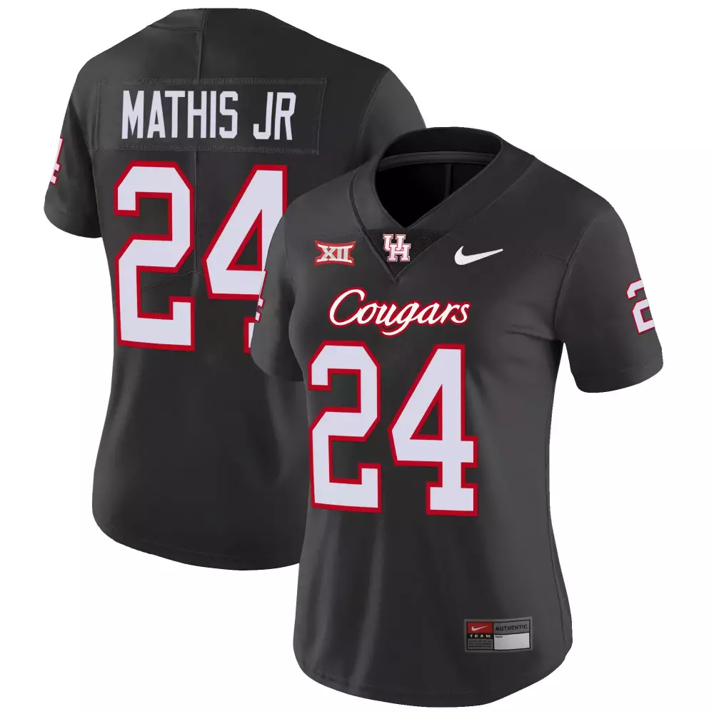 tony mathis jr black sleeves womens houston cougars 2023 oilers inspired gold jersey all stitched