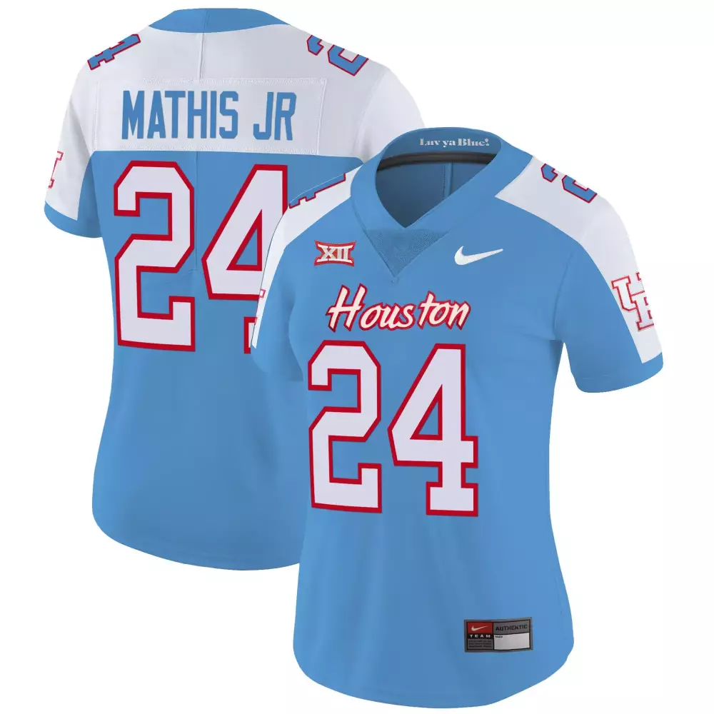 tony mathis jr black youths houston cougars 2023 oilers inspired vapor jersey all stitched
