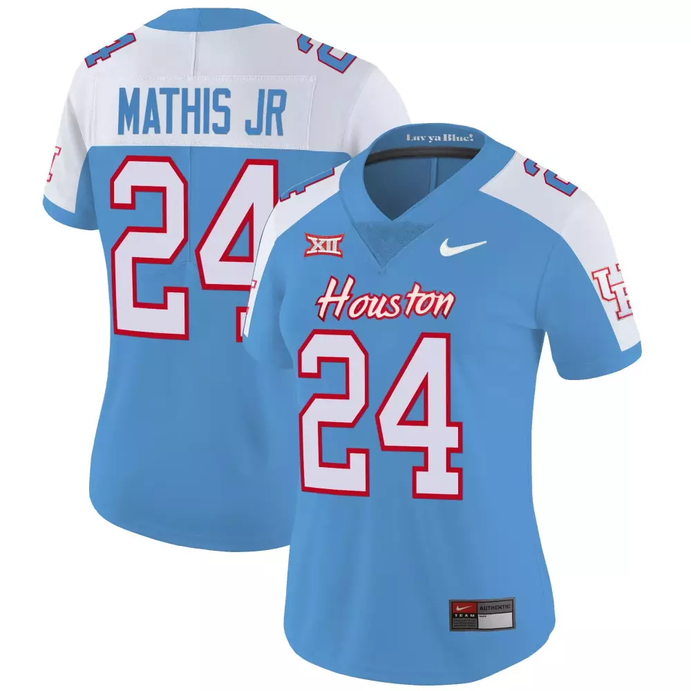 tony mathis jr black youths houston cougars 2023 oilers inspired vapor jersey all stitched