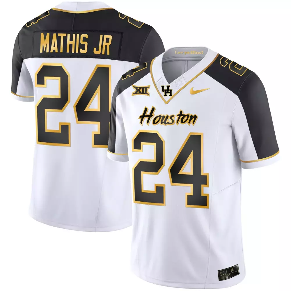 tony mathis jr inverted mens houston cougars 2023 oilers inspired gold jersey all stitched