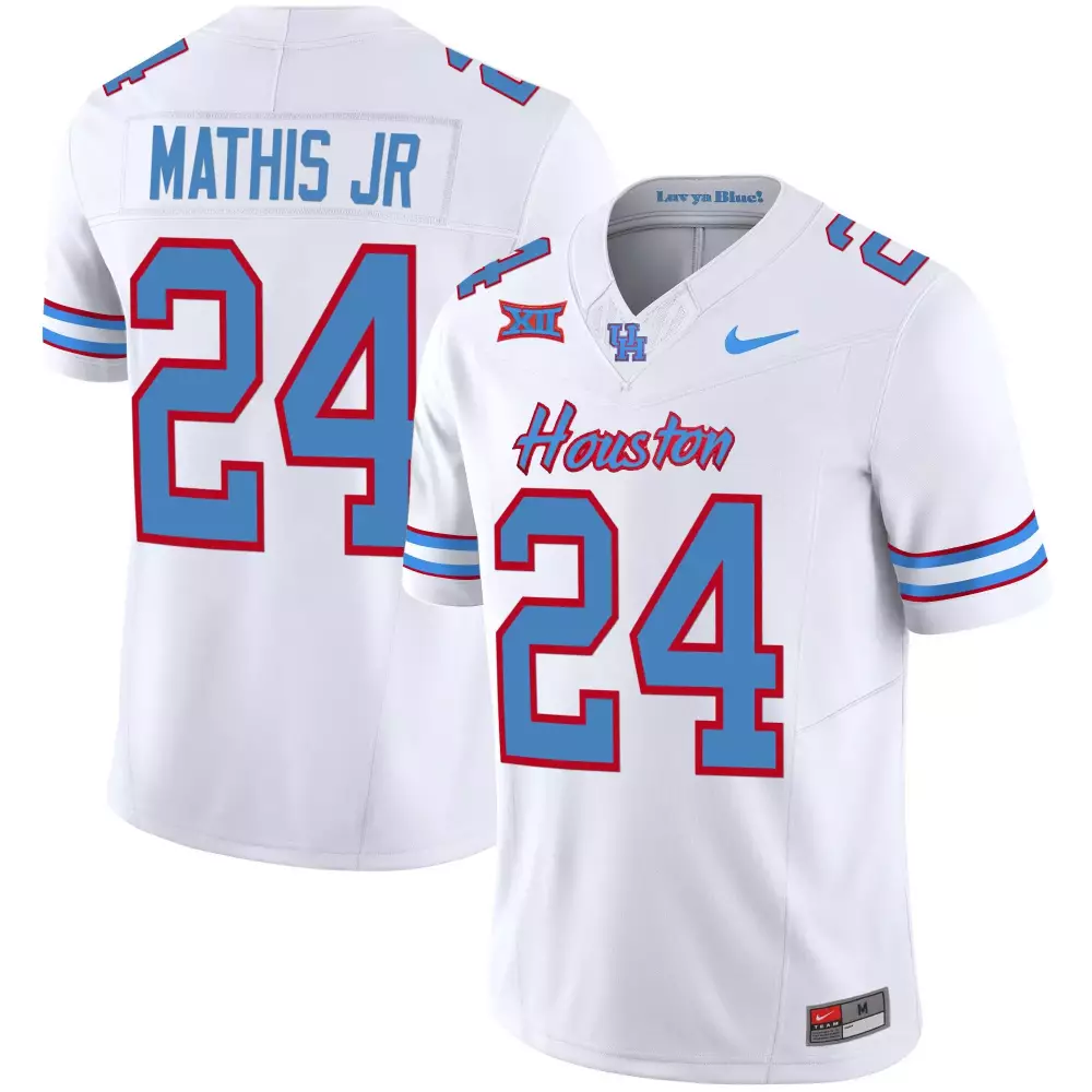 tony mathis jr white gold womens houston cougars 2023 oilers inspired gold jersey all stitched