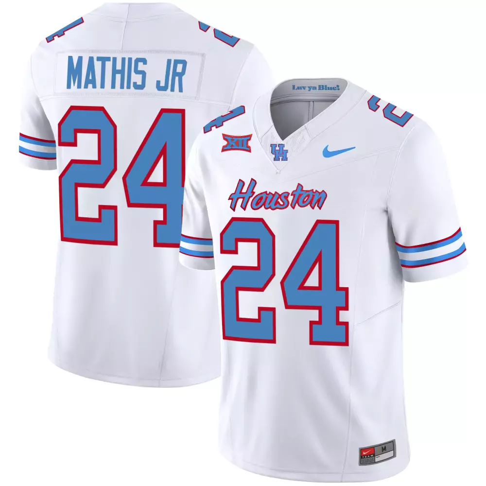 tony mathis jr white gold womens houston cougars 2023 oilers inspired gold jersey all stitched