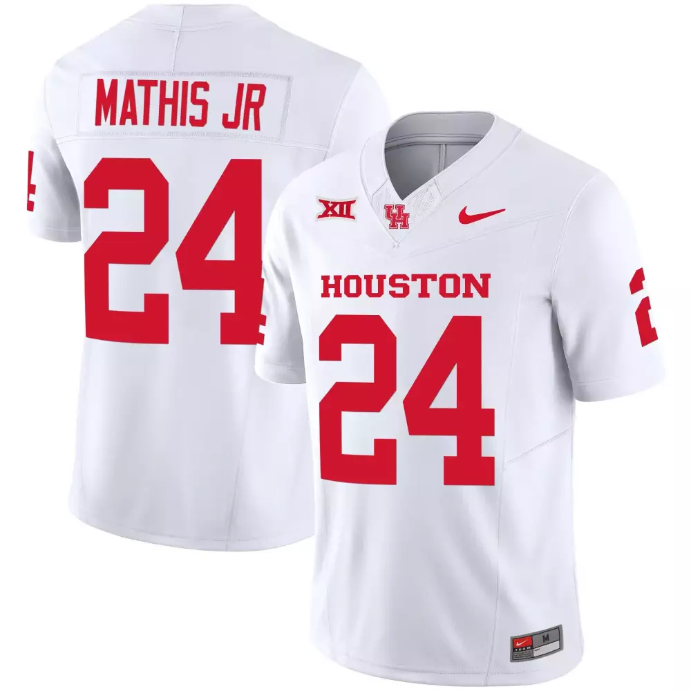 tony mathis jr white gold womens houston cougars 2023 oilers inspired gold jersey all stitched