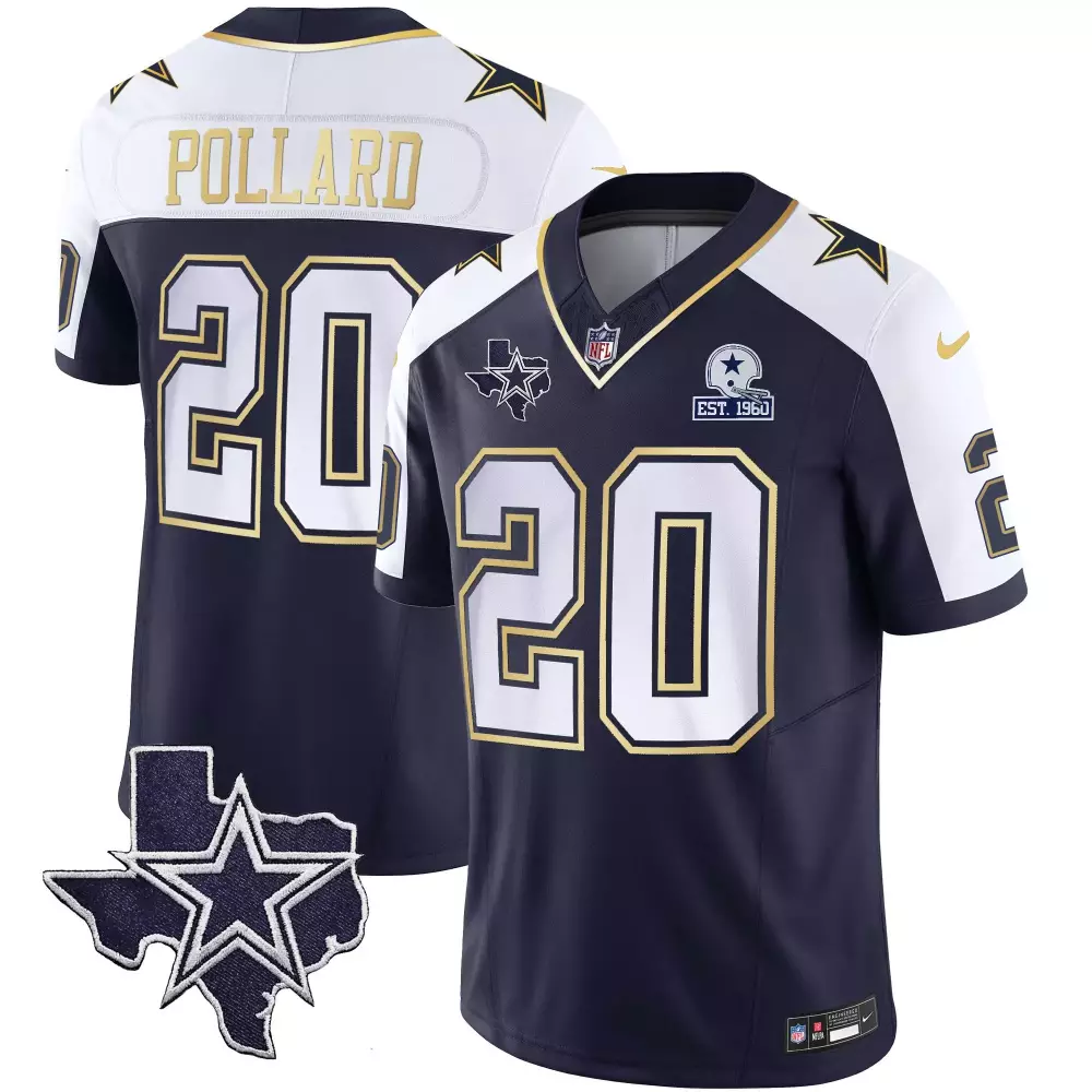Tony Pollard Dallas Cowboys Texas Patch Black Limited Jersey | Stitched Vapor Edition for Men, Women & Youth | Unique Style
