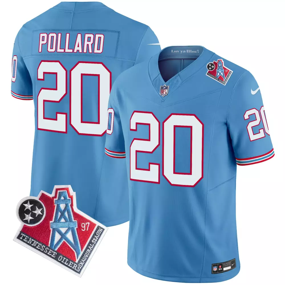 tony pollard light blue mens tennessee titans 1997 throwback limited vapor jersey v2 all stitched