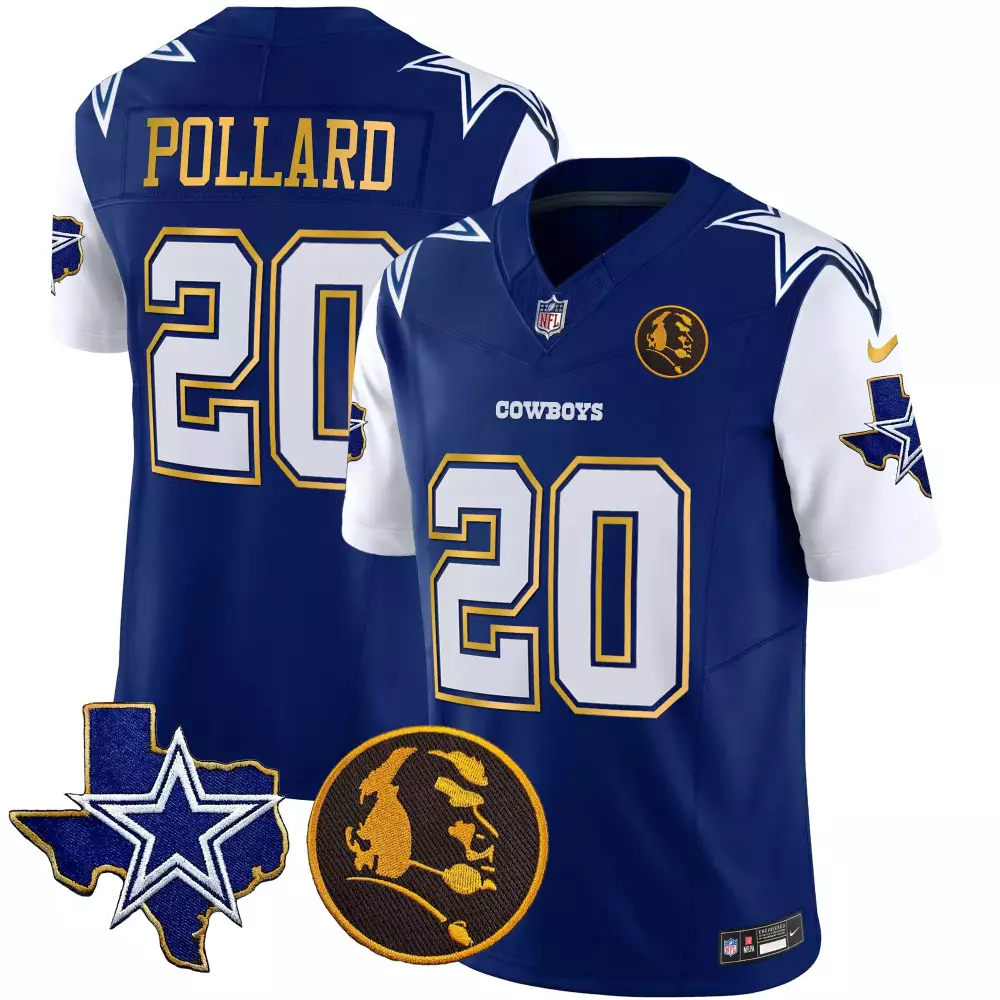 Tony Pollard Royal Jersey | Dallas Cowboys John Madden Patch | Vapor Stitched Fan Gear | For Men, Women & Youth