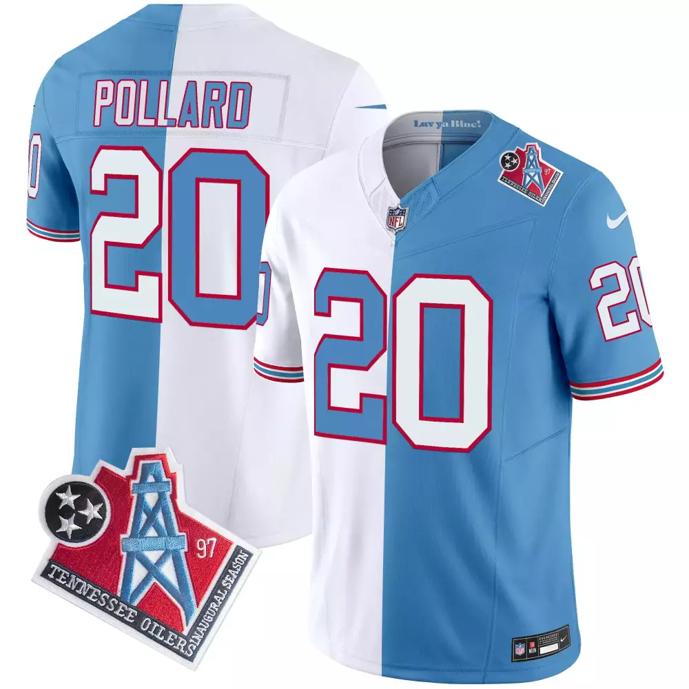 tony pollard light blue mens tennessee titans 1997 throwback limited vapor jersey v2 all stitched