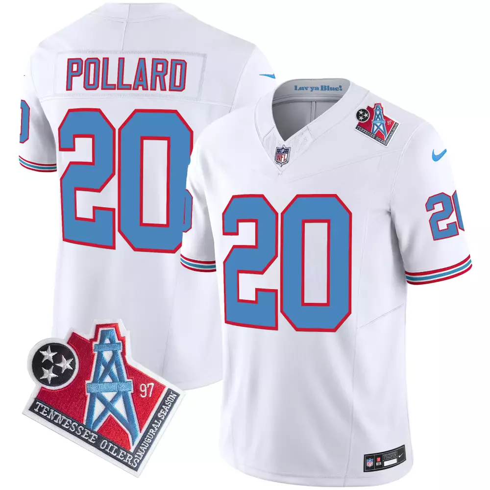 tony pollard light blue mens tennessee titans 1997 throwback limited vapor jersey v2 all stitched