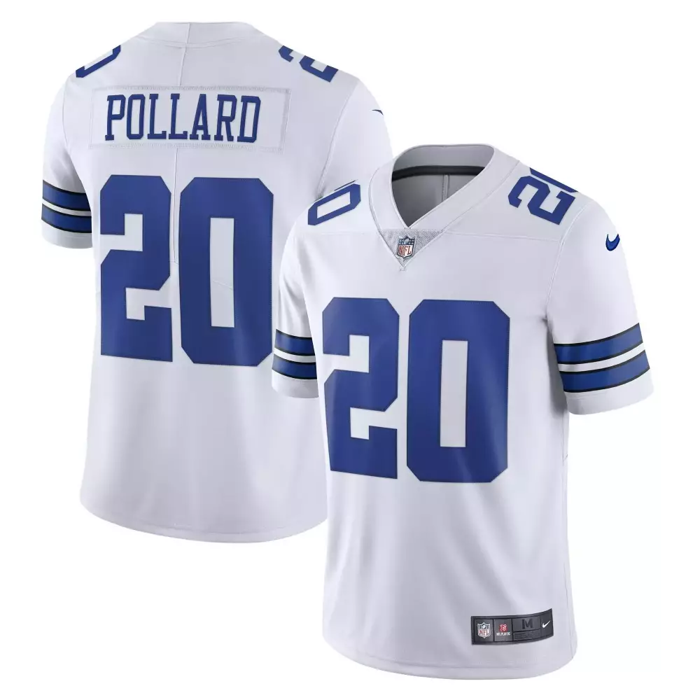 Tony Pollard Youth Dallas Cowboys White Jersey | Stitched Fan Gear | For Youth