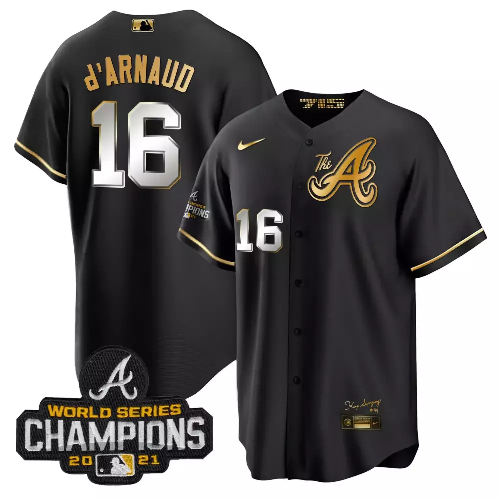 travis darnaud black gold mens atlanta braves champions 150th patch vapor premier limited jersey all stitched