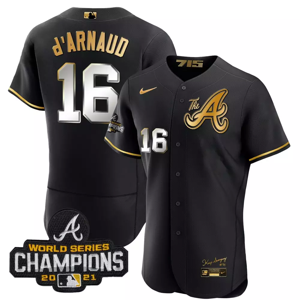 travis darnaud black gold mens atlanta braves champions 150th patch vapor premier limited jersey all stitched