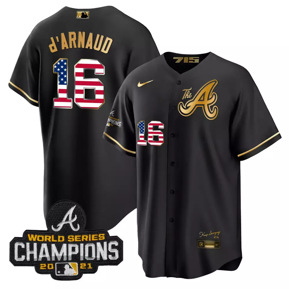 travis darnaud black gold mens atlanta braves champions 150th patch vapor premier limited jersey all stitched
