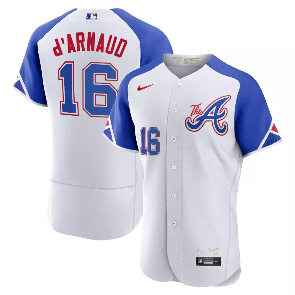 travis darnaud city connect mens atlanta braves champions city connect gold flex base jersey all stitched