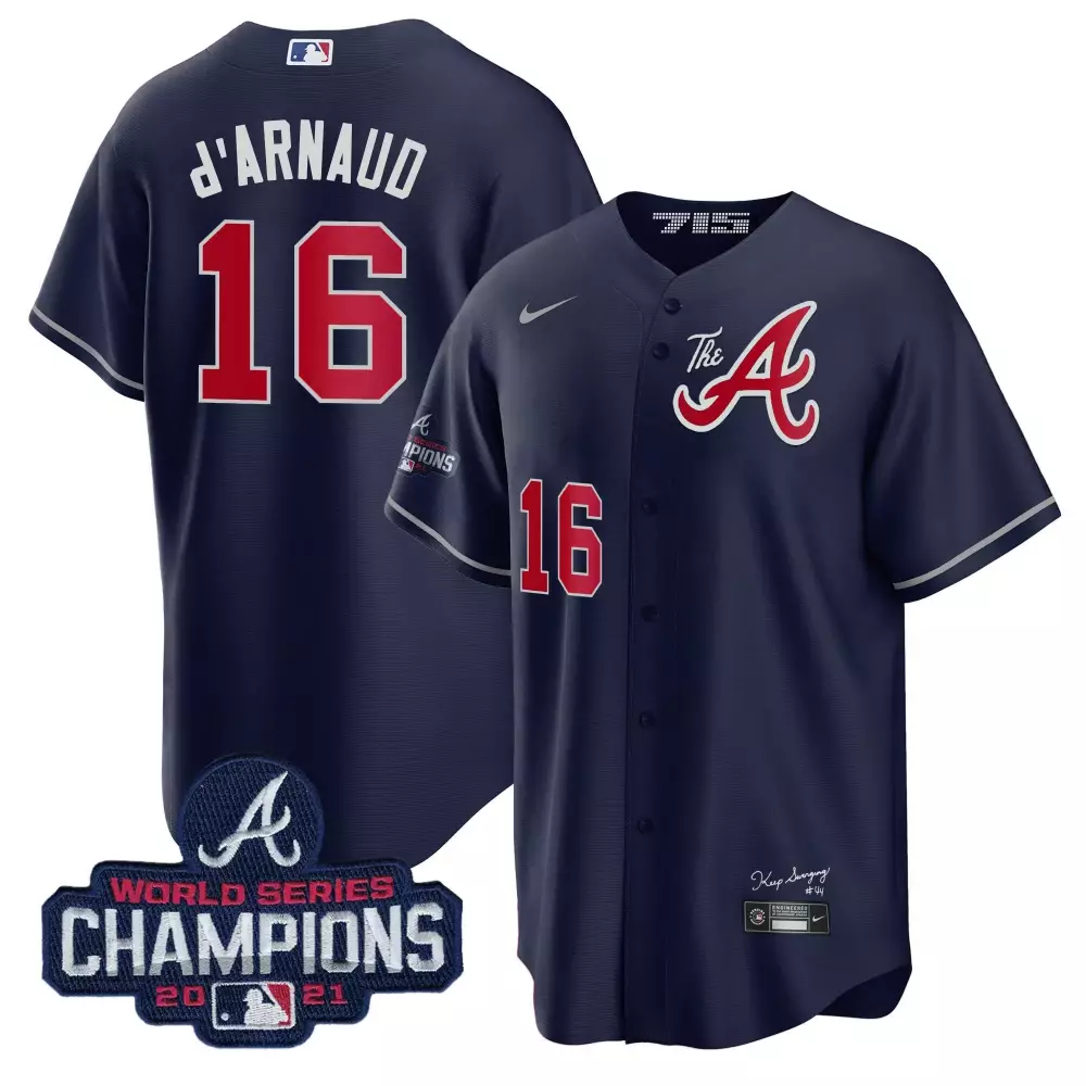 travis darnaud navy mens atlanta braves champions 150th patch vapor premier limited jersey all stitched