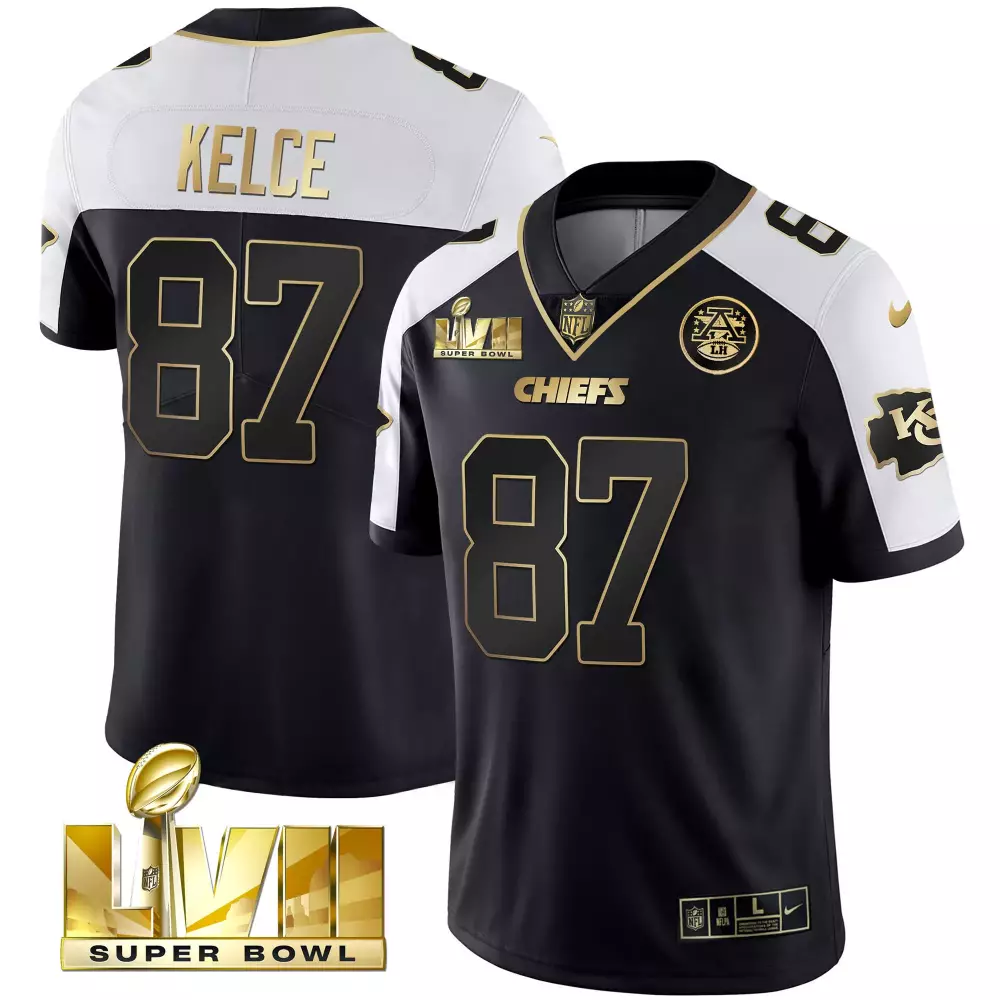 Travis Kelce Kansas City Chiefs Super Bowl Vapor Gold Jersey V2 | Stitched Edition | Fan Gear for Men, Women & Youth