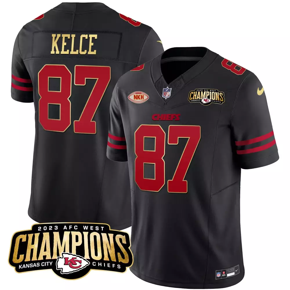travis kelce color sleeves womens kansas city chiefs super bowl lviii back 2 back patch vapor jersey v4 all stitched