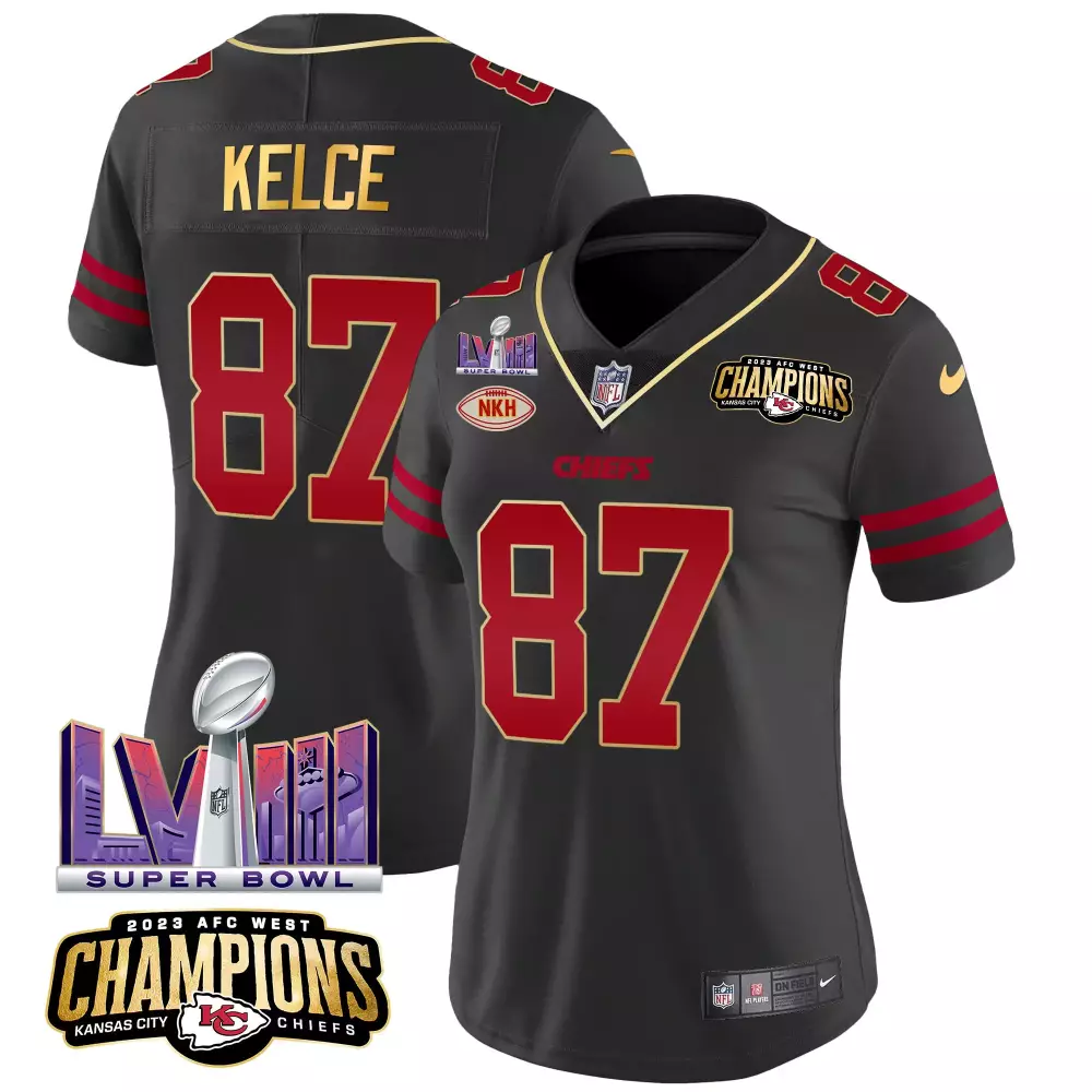 Travis Kelce Kansas City Chiefs Super Bowl LVIII Patch Vapor Jersey | All Stitched | Limited Edition Fan Gear | For Men, Women & Youth