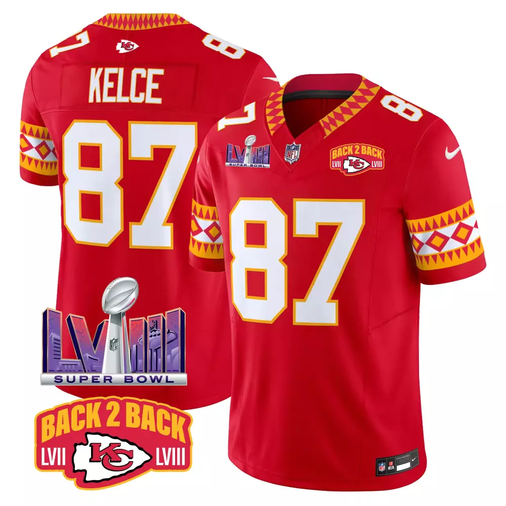 Travis Kelce Kansas City Chiefs Red Youth Vapor Elite Jersey | All Stitched Style | Game Day Outfit | For Men, Women & Youth