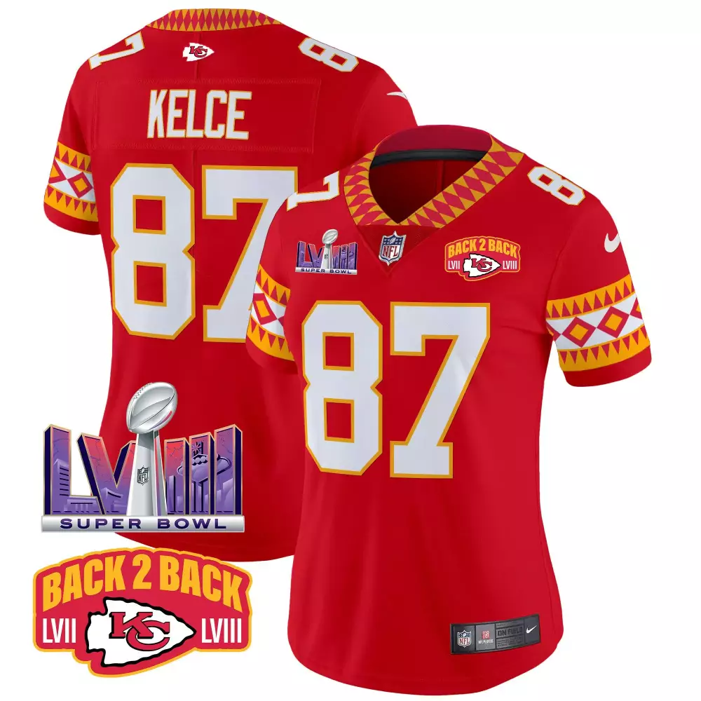 Travis Kelce Red Women's Kansas City Chiefs American Style Jersey | Stitched Vapor Limited | Fan Gear for Game Day | For Men, Women & Youth
