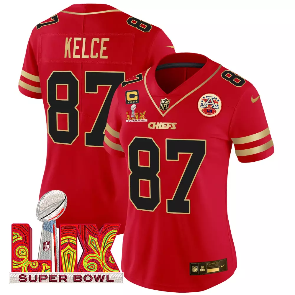 Travis Kelce Red Women's Kansas City Chiefs American Style Jersey | Stitched Vapor Limited | Fan Gear for Game Day | For Men, Women & Youth