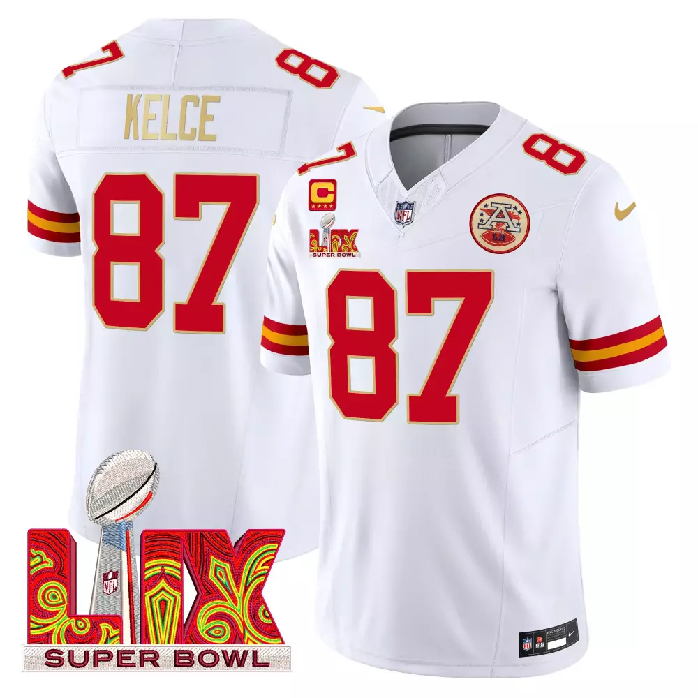 travis kelce white mens kansas city chiefs missouri patch vapor limited jersey all stitched
