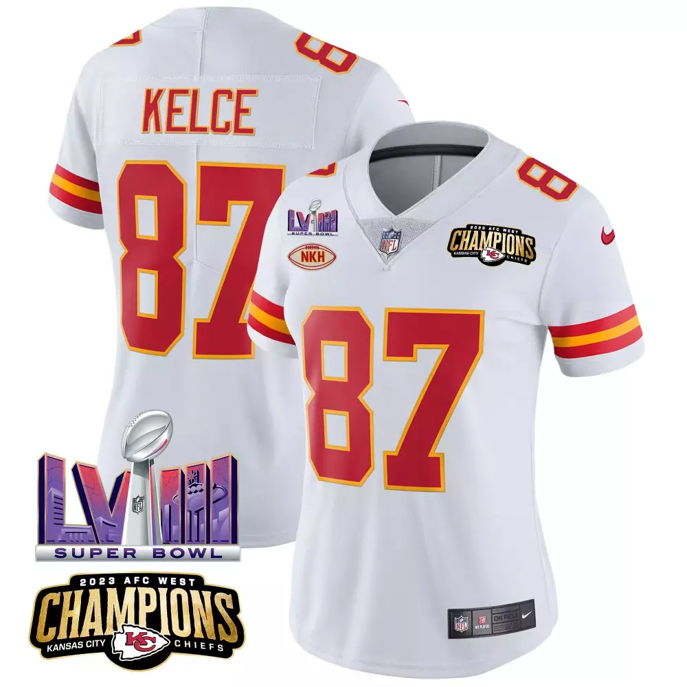 travis kelce white mens kansas city chiefs vapor elite jersey all stitched