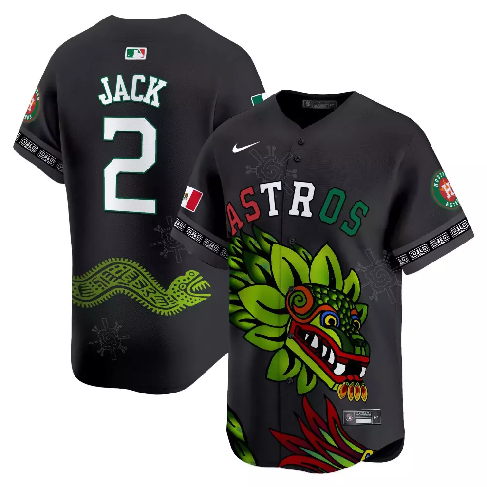 Travis Scott Houston Astros Cactus Jack Black Jersey | Vapor Premier Limited Edition Paisley Mexico V3 | Printed Fan Gear for Men, Women & Youth