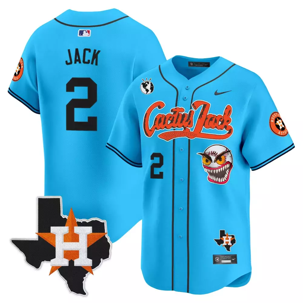 travis scott light blue mens houston astros cactus jack patch vapor premier limited jersey v12 stitched