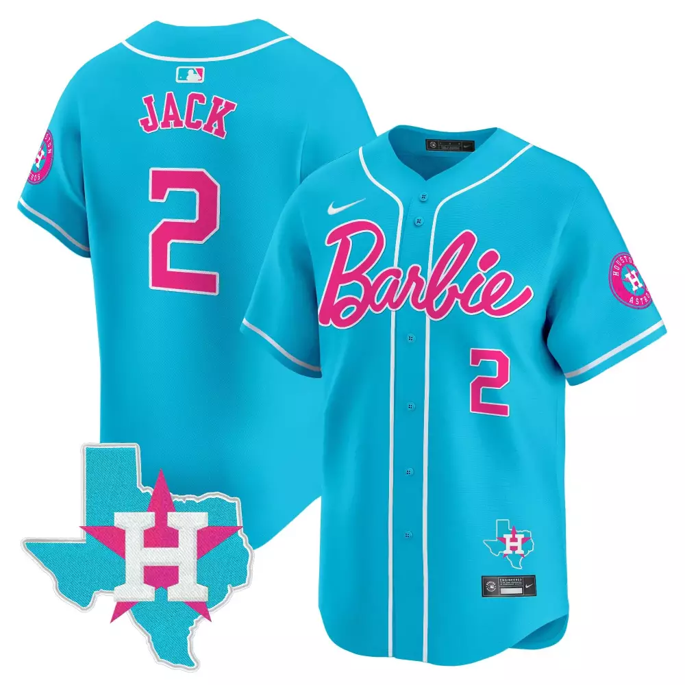travis scott light blue unisex houston astros barbie vapor premier limited jersey all stitched