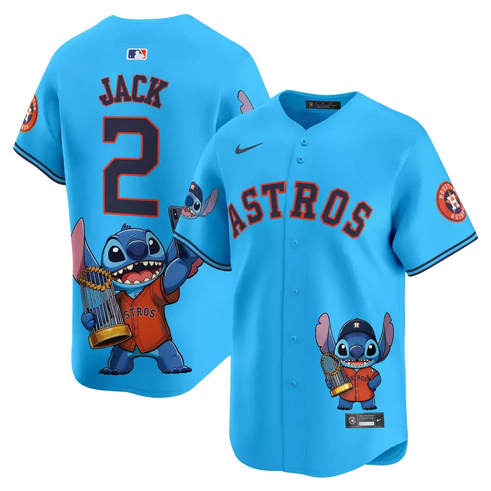 travis scott light blue unisex houston astros barbie vapor premier limited jersey all stitched