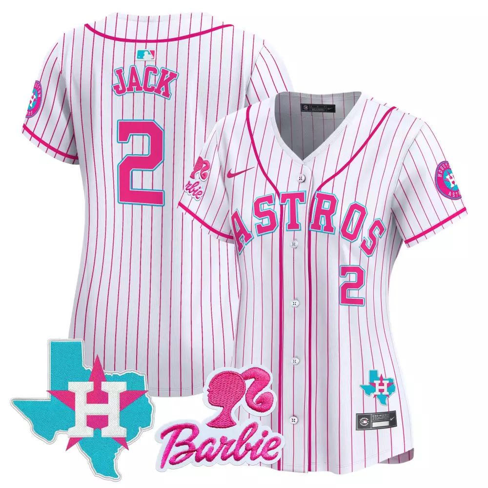travis scott pink stripe womens houston astros barbie patch vapor premier limited jersey all stitched