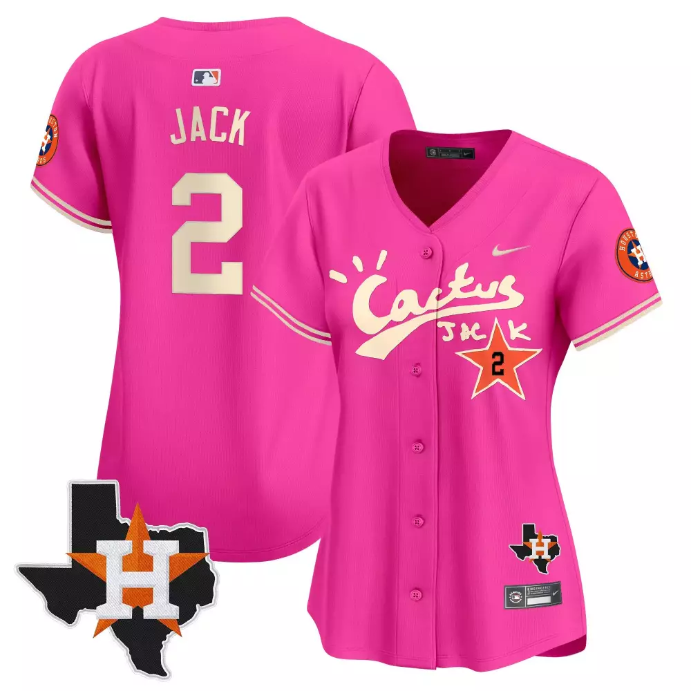 travis scott pink womens houston astros barbie patch vapor premier limited jersey all stitched