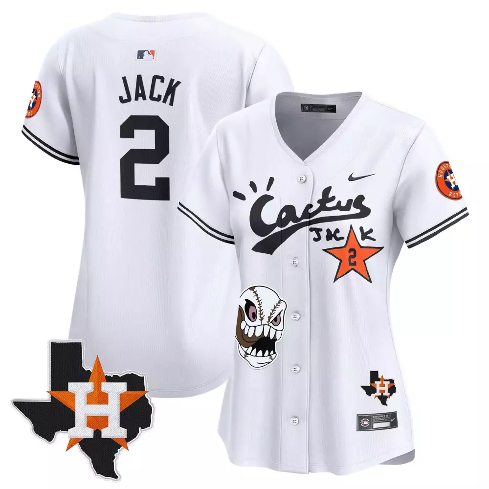 travis scott white womens houston astros cactus jack patch vapor premier limited jersey all stitched