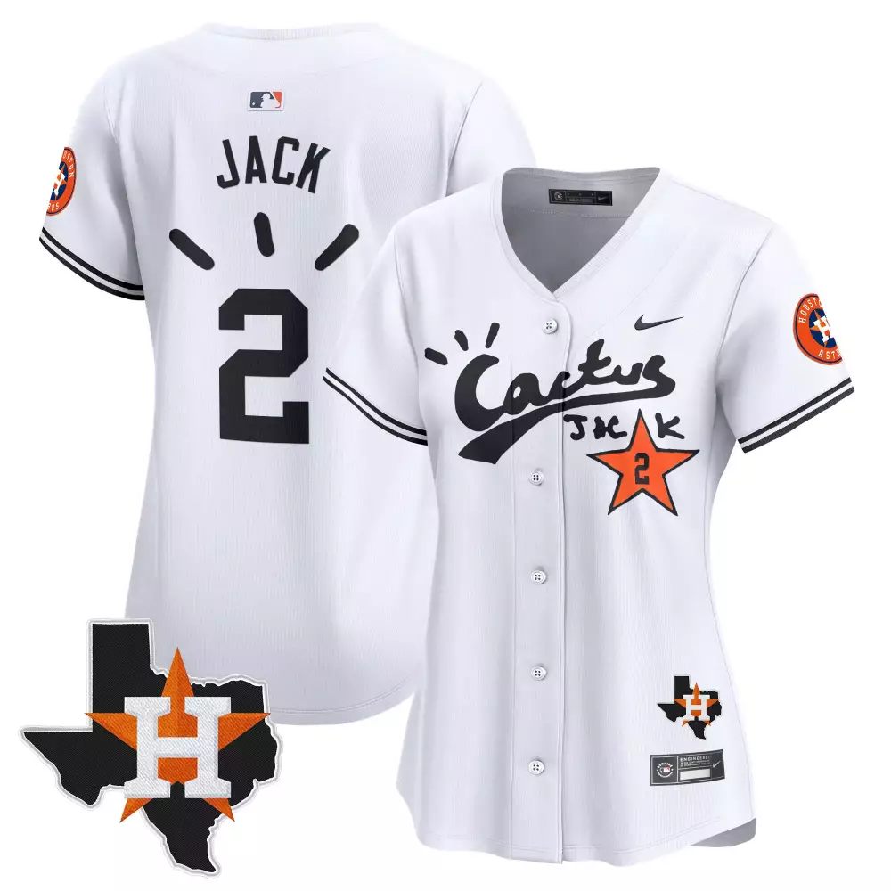 travis scott white womens houston astros cactus jack patch vapor premier limited jersey all stitched
