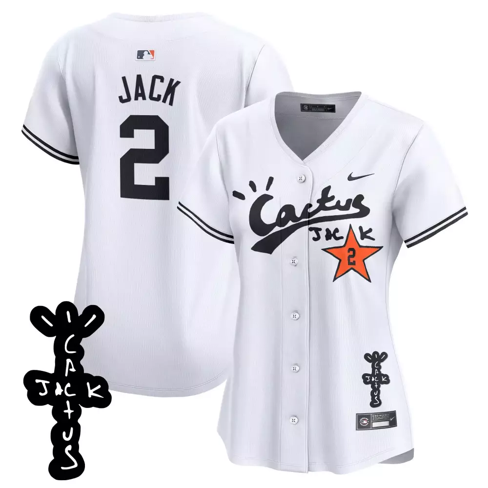 travis scott white womens houston astros cactus jack patch vapor premier limited jersey all stitched