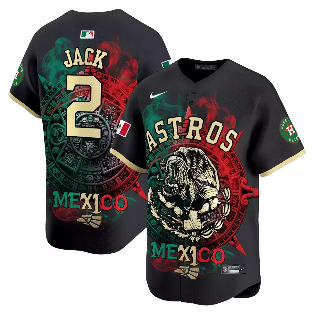 Travis Scott Youth Houston Astros Aztec Hecho en Mexico Jersey | Printed Vapor Premier Limited Edition | Fan Gear for Men, Women & Youth