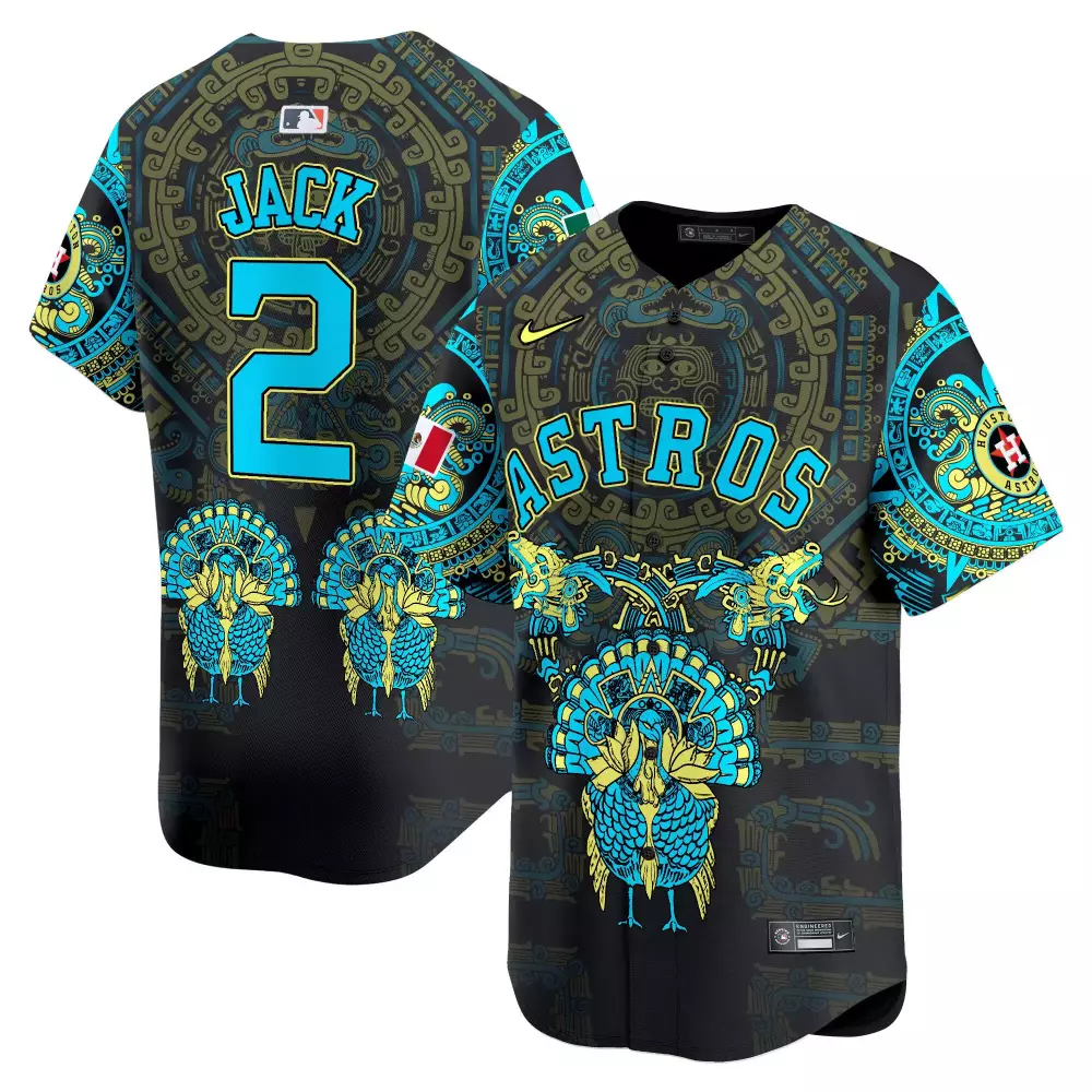 Travis Scott Youth Houston Astros Aztec Hecho en Mexico Jersey | Printed Vapor Premier Limited Edition | Fan Gear for Men, Women & Youth