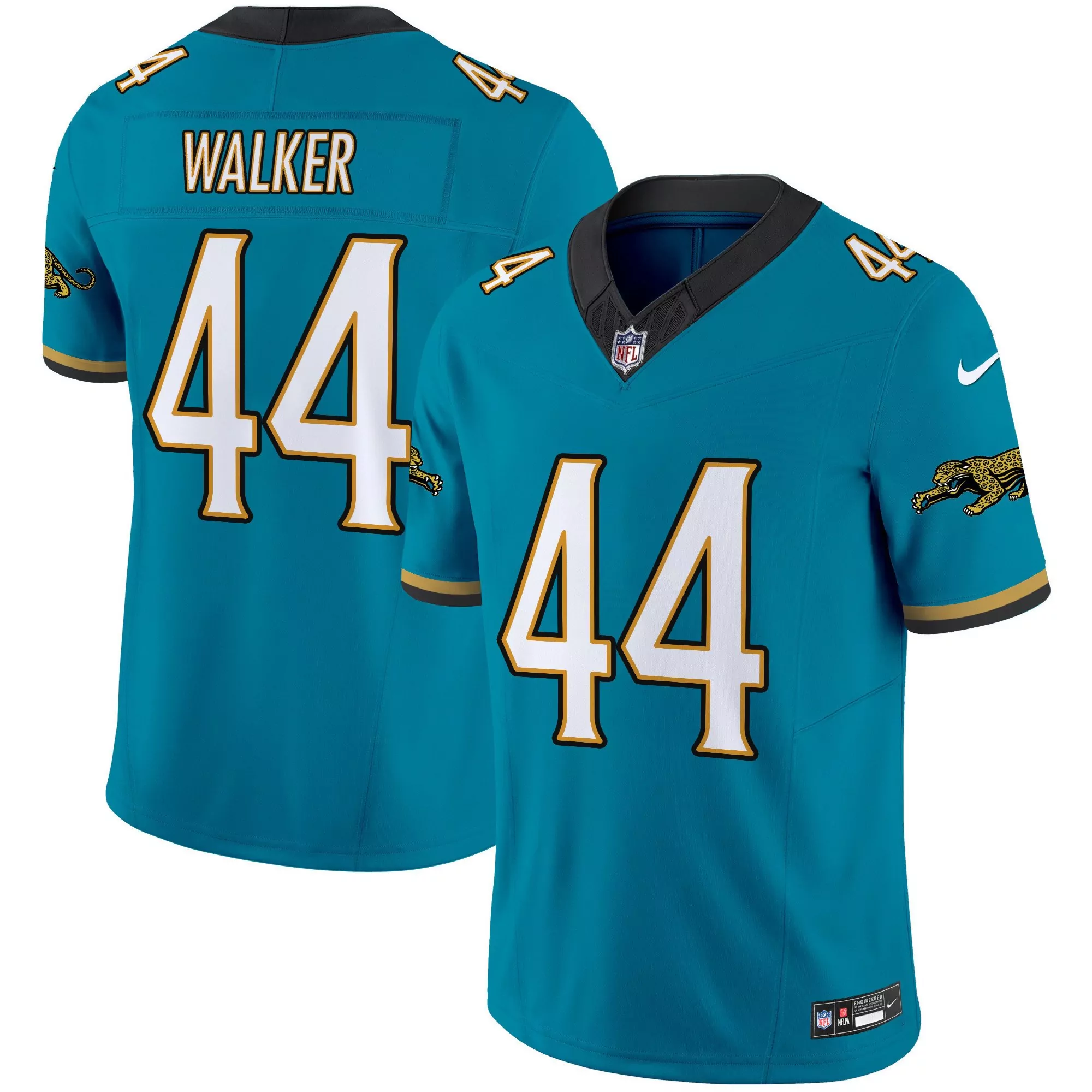 travon walker teal mens jacksonville jaguars throwback vapor limited jersey all stitched