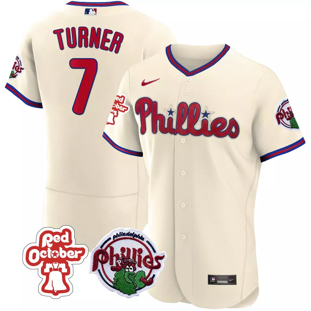 trea turner cream mens philadelphia phillies phillie phanatic patch jersey
