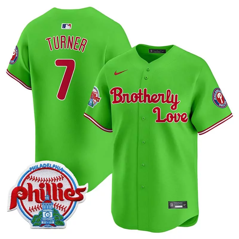 trea turner gray road mens philadelphia phillies red octorber patch vapor premier limited jersey