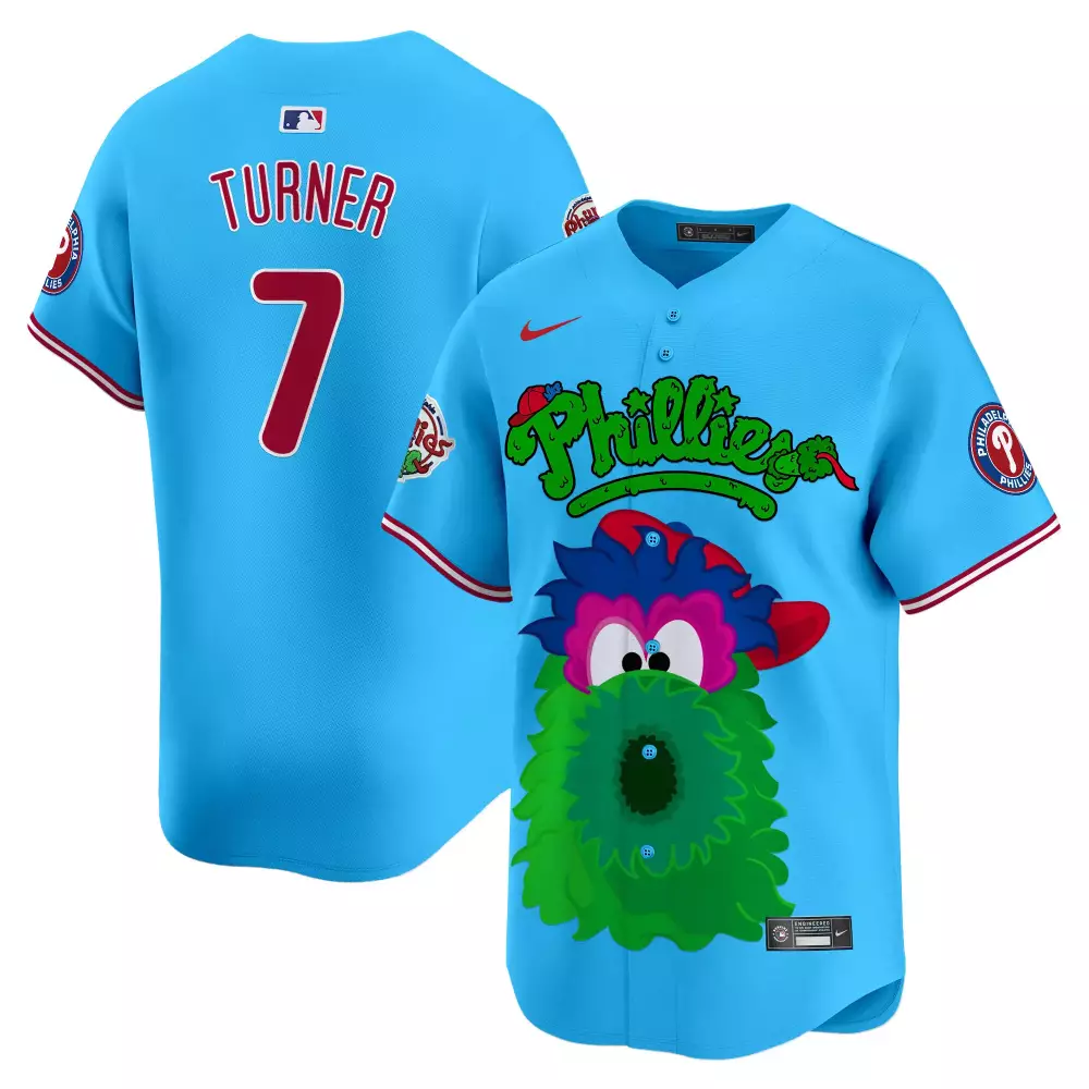 Trea Turner Light Blue Philadelphia Phillies Phanatic Vapor Premier Limited Jersey V2 | Unisex Fan Gear | For Men, Women & Youth