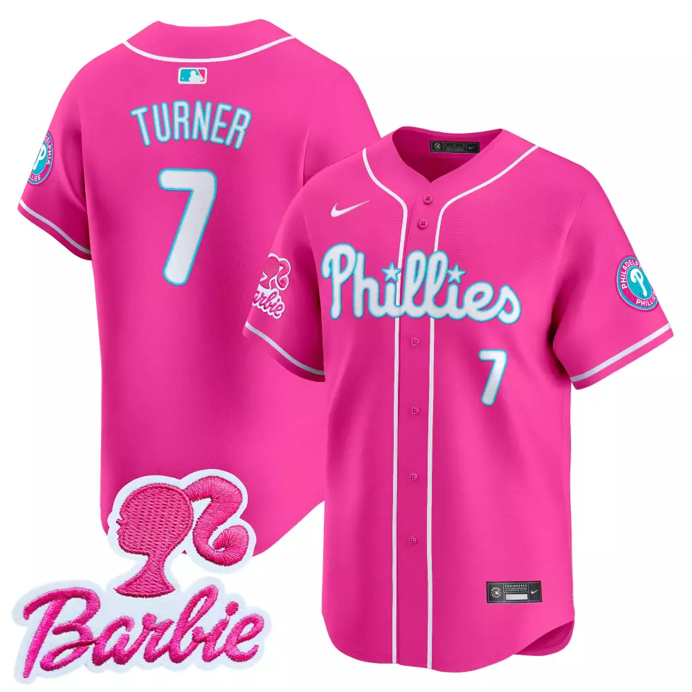 Trea Turner Philadelphia Phillies Unisex Pink Vapor Premier Limited Jersey | All Stitched | Stylish Fan Gear for Men, Women & Youth