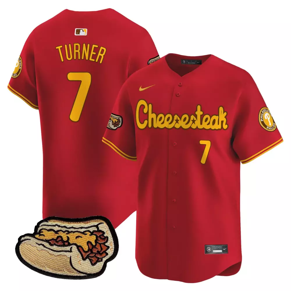 Trea Turner Philadelphia Phillies Red Cheesesteak Jersey | Men's Vapor Premier Limited Edition | For Men, Women & Youth