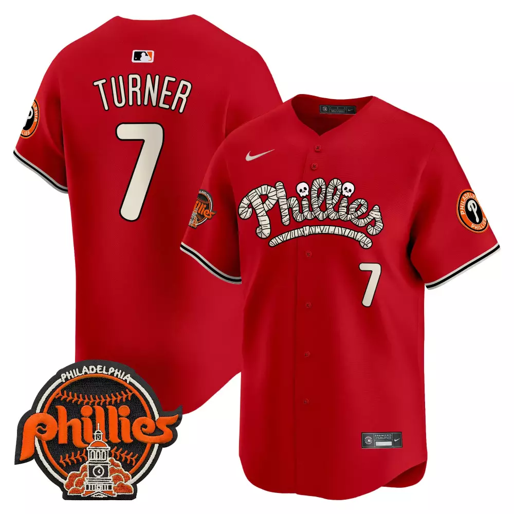 Trea Turner Philadelphia Phillies Red Halloween Jersey | Men's Vapor Premier Limited Edition | For Men, Women & Youth
