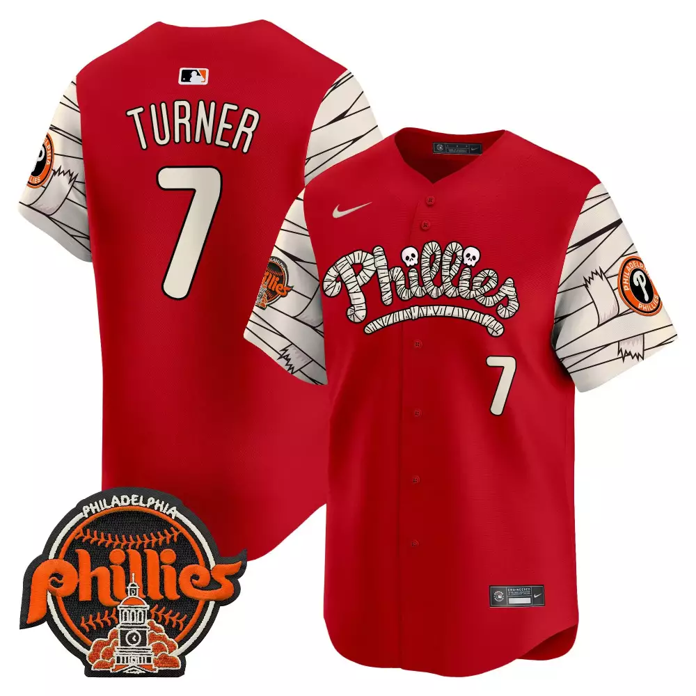 Trea Turner Philadelphia Phillies Red Halloween Jersey | Men's Vapor Premier Limited Edition | For Men, Women & Youth