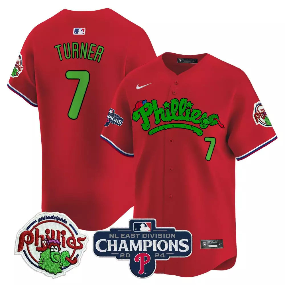 trea turner red mens philadelphia phillies meek mill vapor premier limited jersey all stitched
