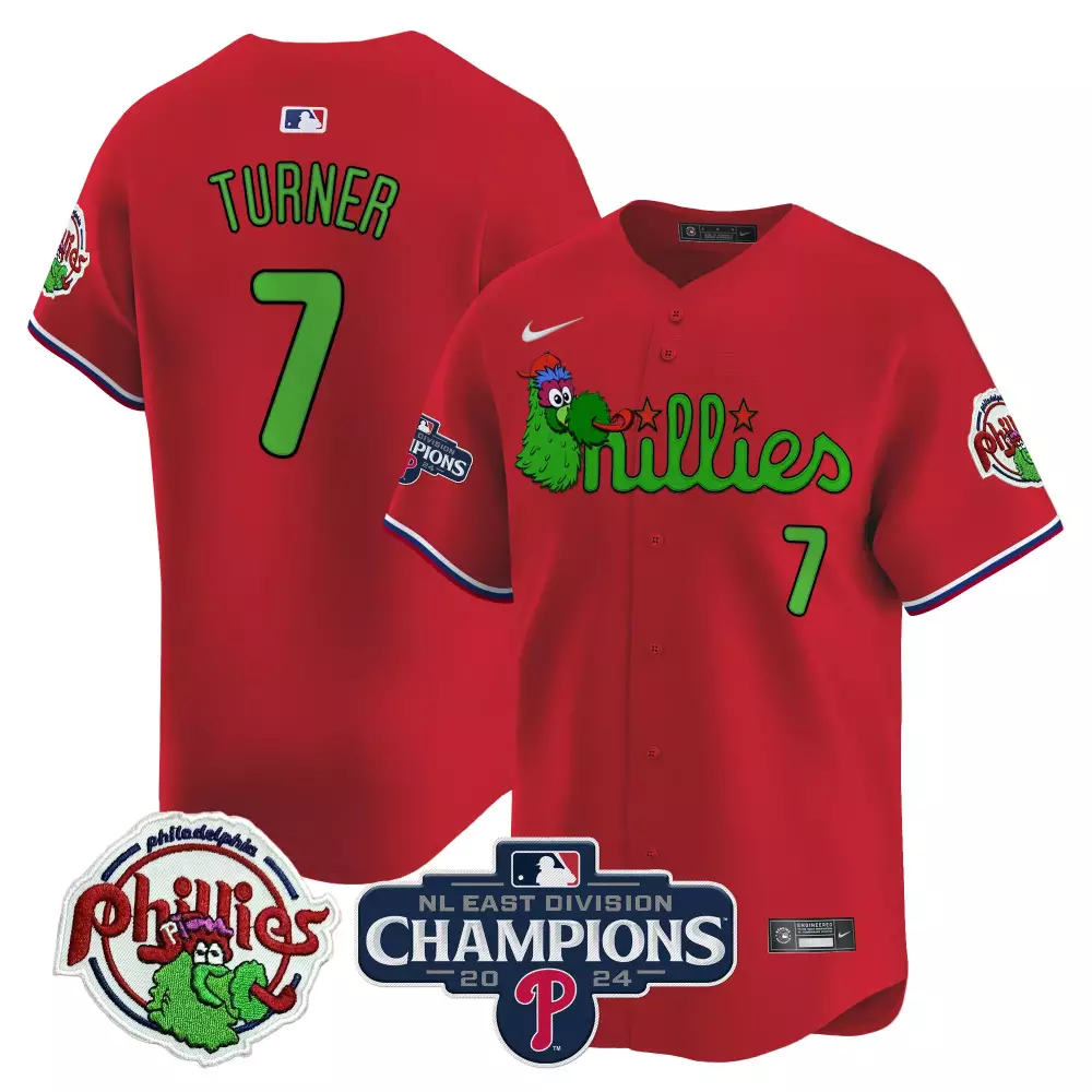 trea turner red mens philadelphia phillies meek mill vapor premier limited jersey all stitched