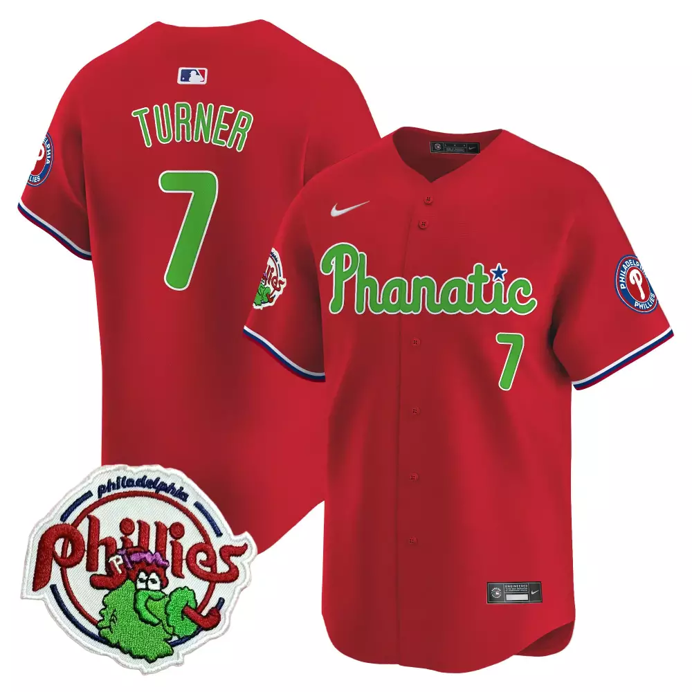 trea turner red mens philadelphia phillies meek mill vapor premier limited jersey all stitched