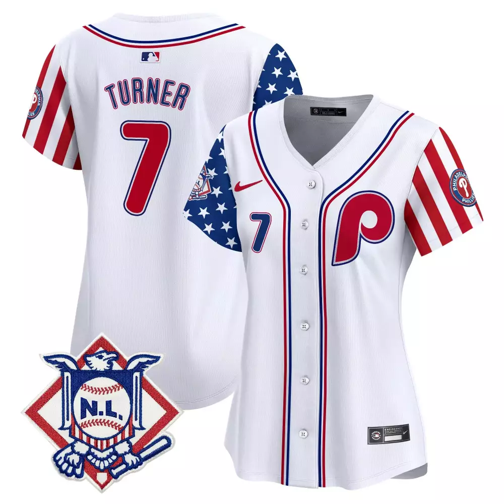 trea turner white gold womens philadelphia phillies 2024 nl east division champions pete rose patch gold vapor premier l